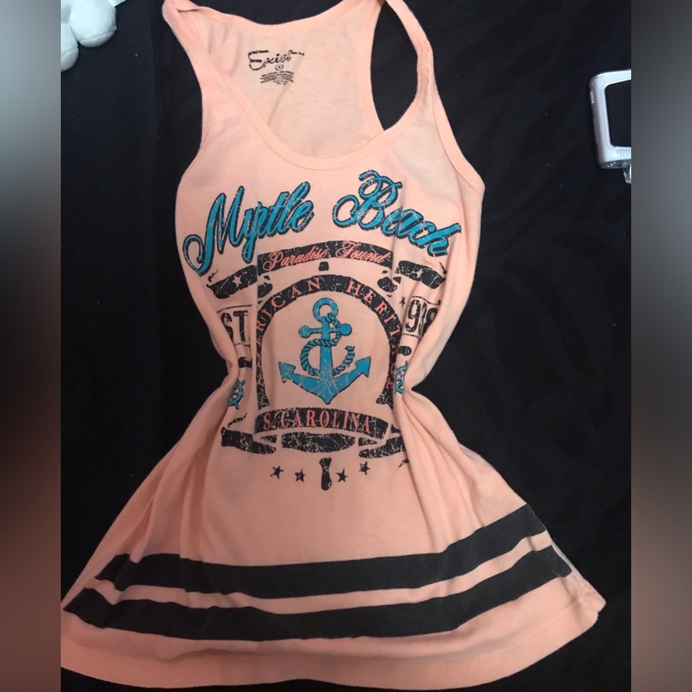 2012 Lana del rey Myrtle Beach tumbler tank top 
 Thrifted find <3 !!